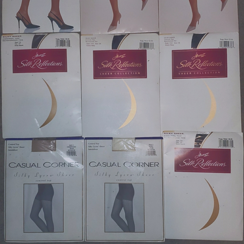 9 pairs of women's nylon/panythose- All 9wholeLot